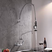 pull down wall mounted kitchen sink tap