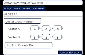 Vector Cross Calculator