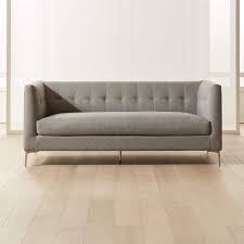 holden grey tufted modern sofa