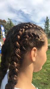 About 0% of these are human hair extension. Athletic Braids Softball Braids Sports Hairstyle Sports Hairstyles Hair Styles Softball Hairstyles