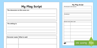 Play Script Templates Roleplay Role Play Act Drama Scripts
