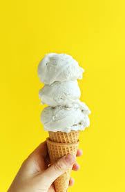 vanilla coconut ice cream minimalist