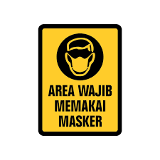 Pedagang yang biasanya juga ramai berjualan tidak diperbolehkan. Jual Rambu Area Wajib Memakai Masker 15x20cm Signage Kota Bandung Hanstoserba Tokopedia