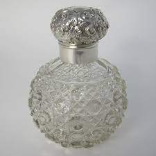 Cut Glass Perfume Bottle With Fl