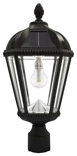 Royal Solar Light With Gs Solar Led Light Bulb 3 Fitter Traditional Post Lights By Gama Sonic