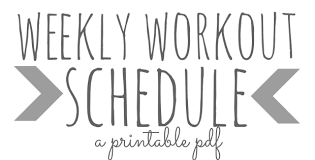 weekly workout schedule printable