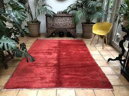 red moroccan berber rug plain large