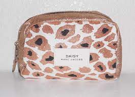 glittery leopard makeup bag