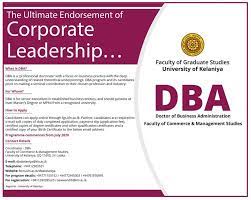 doctor of business administration dba