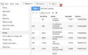 mapping with google fusion tables
