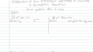 Solving A Quadratic Equation