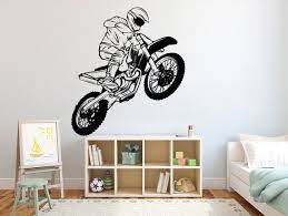 Large Motocross Wall Decal Motorcycle