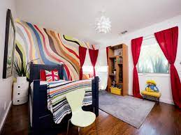 an eclectic colorful boy s room