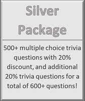 Displaying 162 questions associated with treatment. Multiple Choice Trivia Questions For Sale Silver Package 500 Questi Kjtrivia