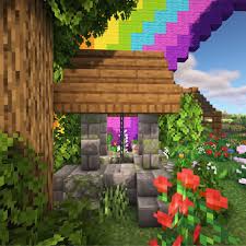 This is a simple aesthetic cottage house for both survival . Sno On Twitter Sneakpeek Of A New Build Coming Next Week Minecraft Pride Minecraftpride Minecraftrainbow Minecraftcottagecore Cottagecore Minecraftgarden Minecraftwishingwell Minecraftbuilds Minecrafthouses Minecraftbase