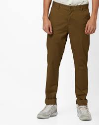 Slim Fit Flat Front Chinos