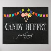 candy buffet table sign 8x10 candy