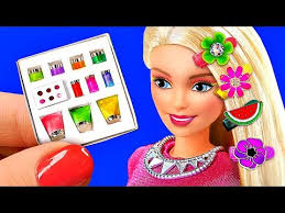 diy miniature barbie hacks makeup kit