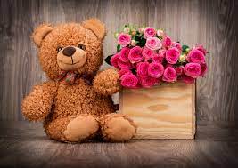 Cute Teddy Bear Wallpaper with Pink ...