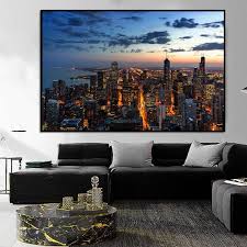 Night Cityscape Wall Art Picture Poster