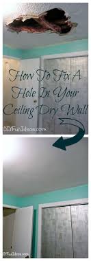 repair a hole in your ceiling drywall