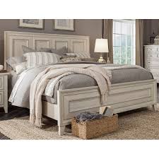 weathered white california king bed
