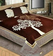Brown Shaneel King Size Bed Sheet