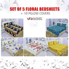 Set Of 5 Fl Bedsheets 10