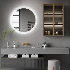 Black Modern Bathroom Mirror With Side