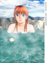 Shave your legs in the bath but rinse the razor in the bath water, so that you're bathing in a bit of your leg hair. Girls Stuck On Open Air Bath Mountain Stock Illustration 13155149 Pixta