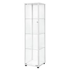Xramfy White Glass Classic Cabinet With