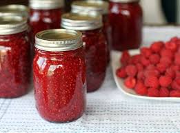 homemade raspberry jam using honey