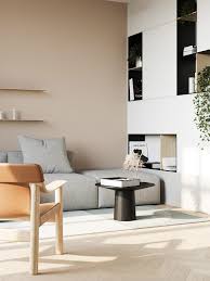 cozy minimalist interior with a muted