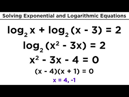 solving exponential and logarithmic