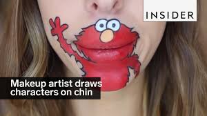 makeup artist draws cartoon characters