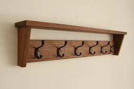 Solid Wood Wall Mounted Coat Rack With