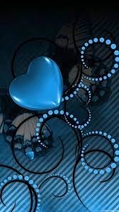 blue heart background dark heart