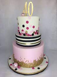 Kate Spade Inspired 40th Birthday Cake By Lettherebecake Com Pearland  gambar png