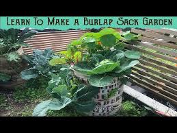 Learn To Make A Burlap Sack Garden In