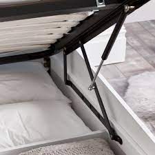 grayson white wooden ottoman storage bed