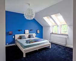 make room in blue interior design
