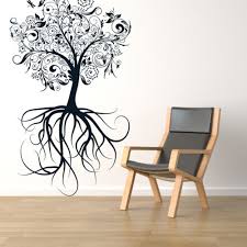 Tree With Roots Beautiful Wall Decals