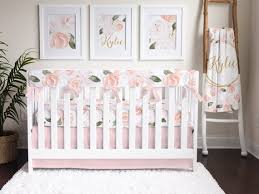 Blush Pink Crib Bedding Set Baby Girl