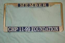 chp 11 99 foundation license plate