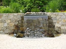 Waterfall Spa Patio Retaining Wall