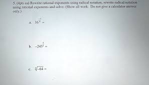 Rewrite Radical Notation