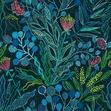 australian plant fabric wallpaper and