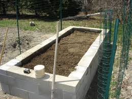 Concrete Block Raised Bed Garden