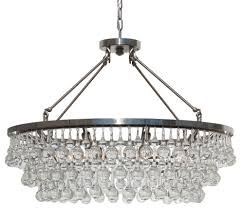 Lightupmyhome Celeste 32 Glass Drop Chandelier Brushed Nickel Hanging Or Flush Contemporary Chandeliers By Light Up My Home