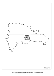 The dominican republic flag has a white cross whose edges touch the boundary of the flag in four directions and divides it in four equal rectangles. Dominican Republic Flag Coloring Pages Free World Geography Flags Coloring Pages Kidadl